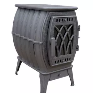 Чугунная печь Бахта серая